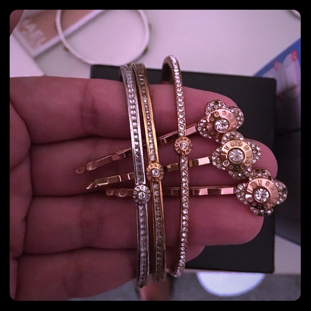 Henri Bendel bangles and hairpins
